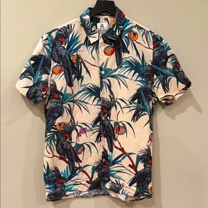 PS Paul Smith Multicolor Tropical Bird Print Shirt